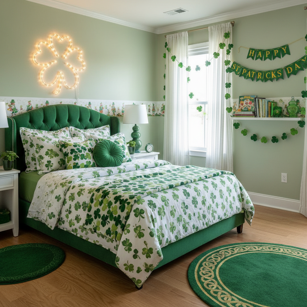 Transitional St. Patrick's Day Child Bedroom (Girl)