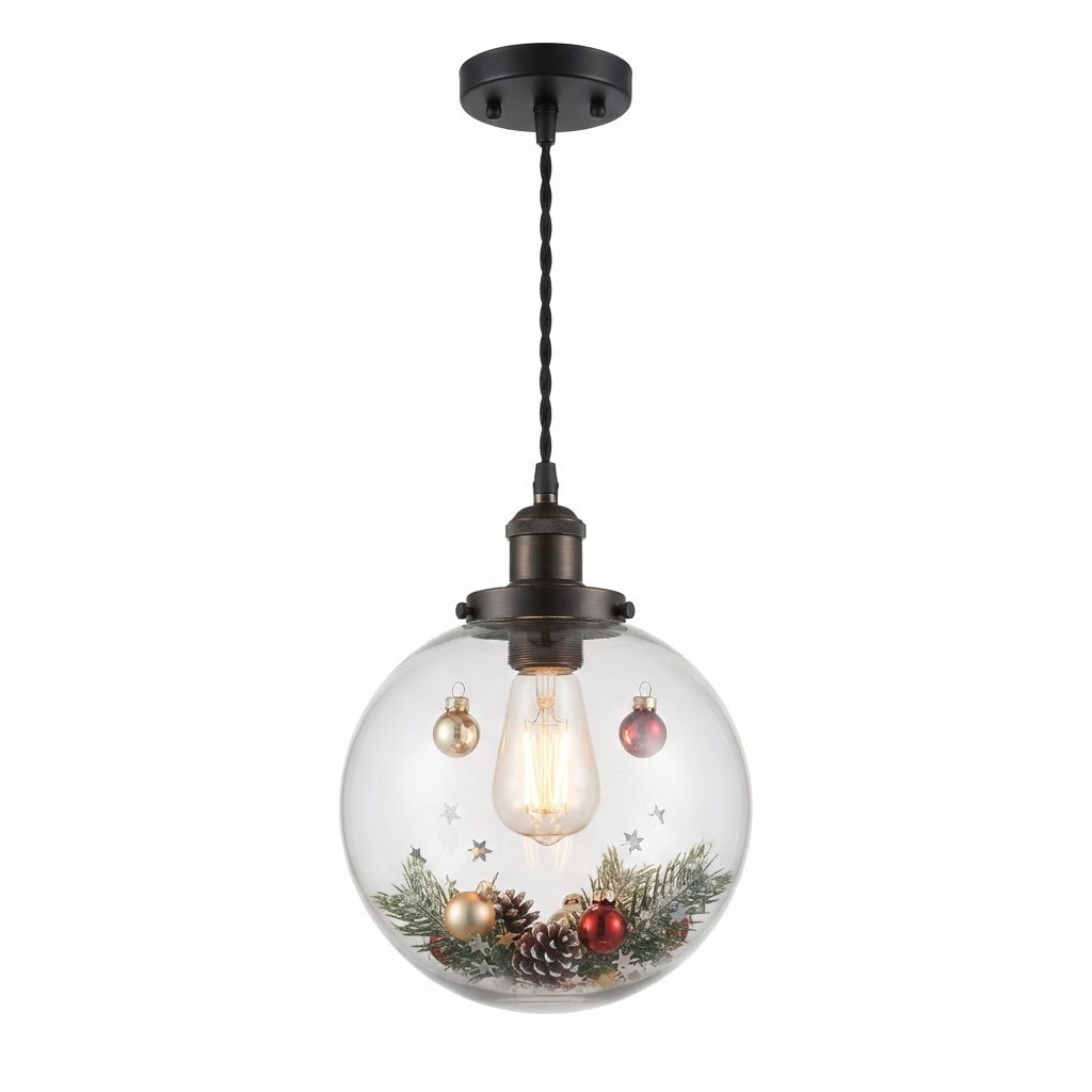 glass globe pendant light