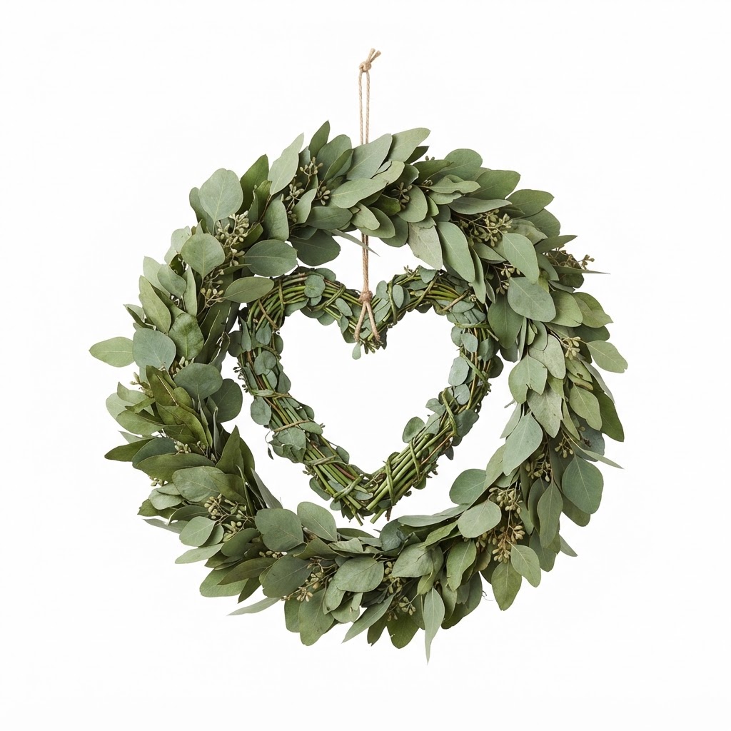Eucalyptus and Heart Wreath