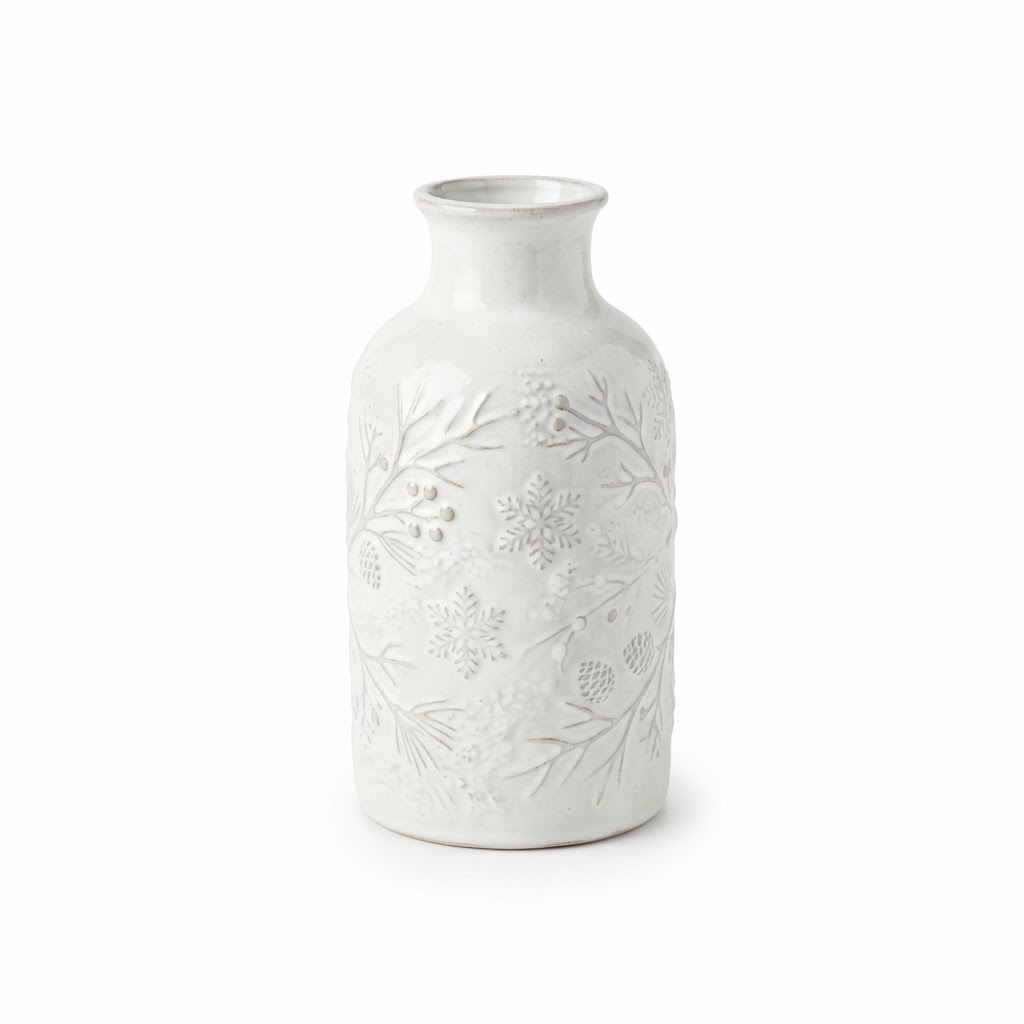 Ceramic Winter Vase