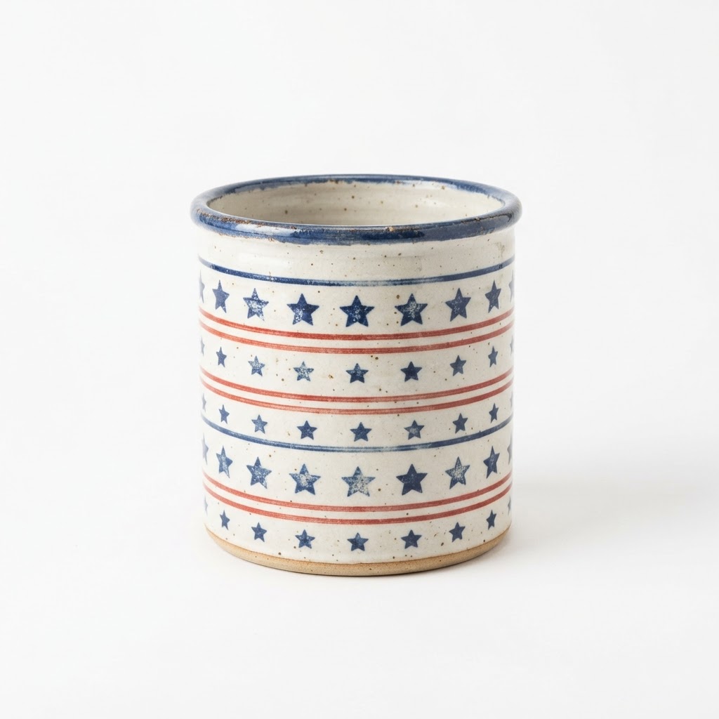Ceramic Crock for Flags