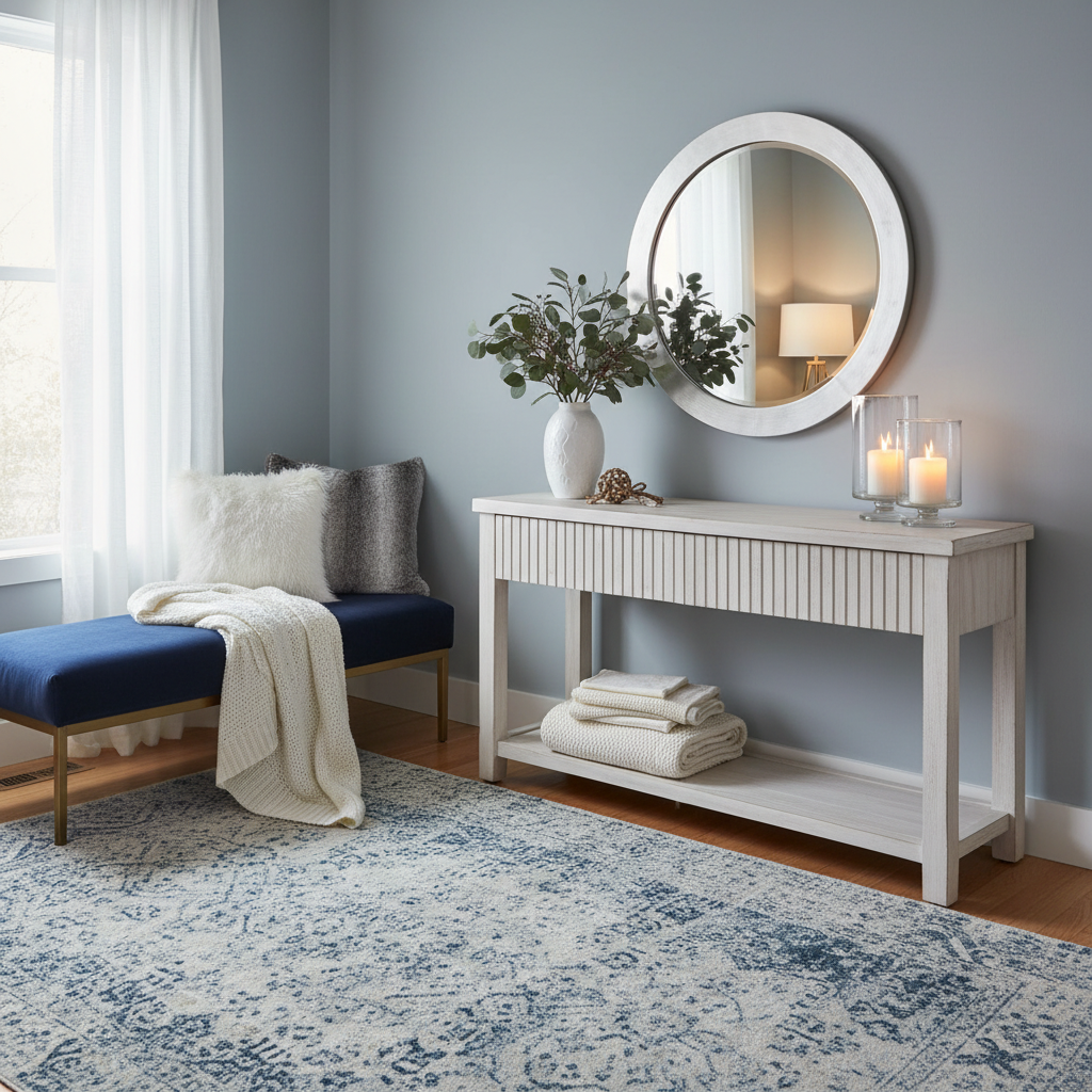 Transitional Winter Entryway