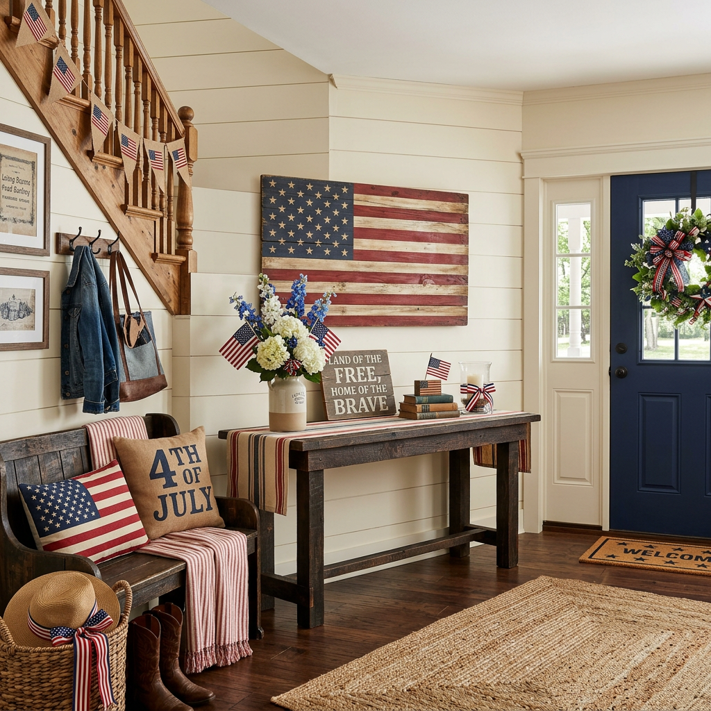 Rustic Independence Day (4th of July) Entryway