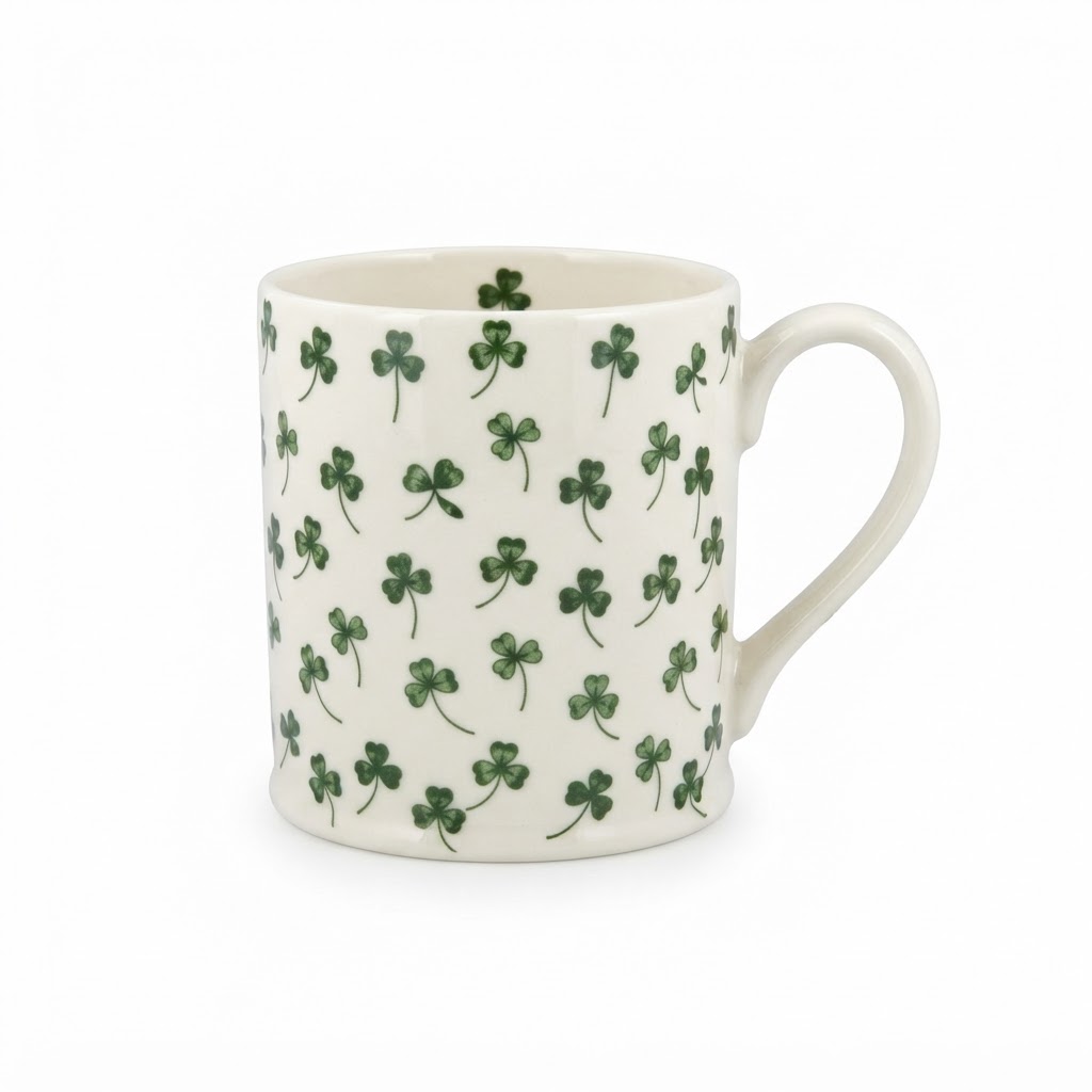 core Ceramic Clover Patterned Mug Set
