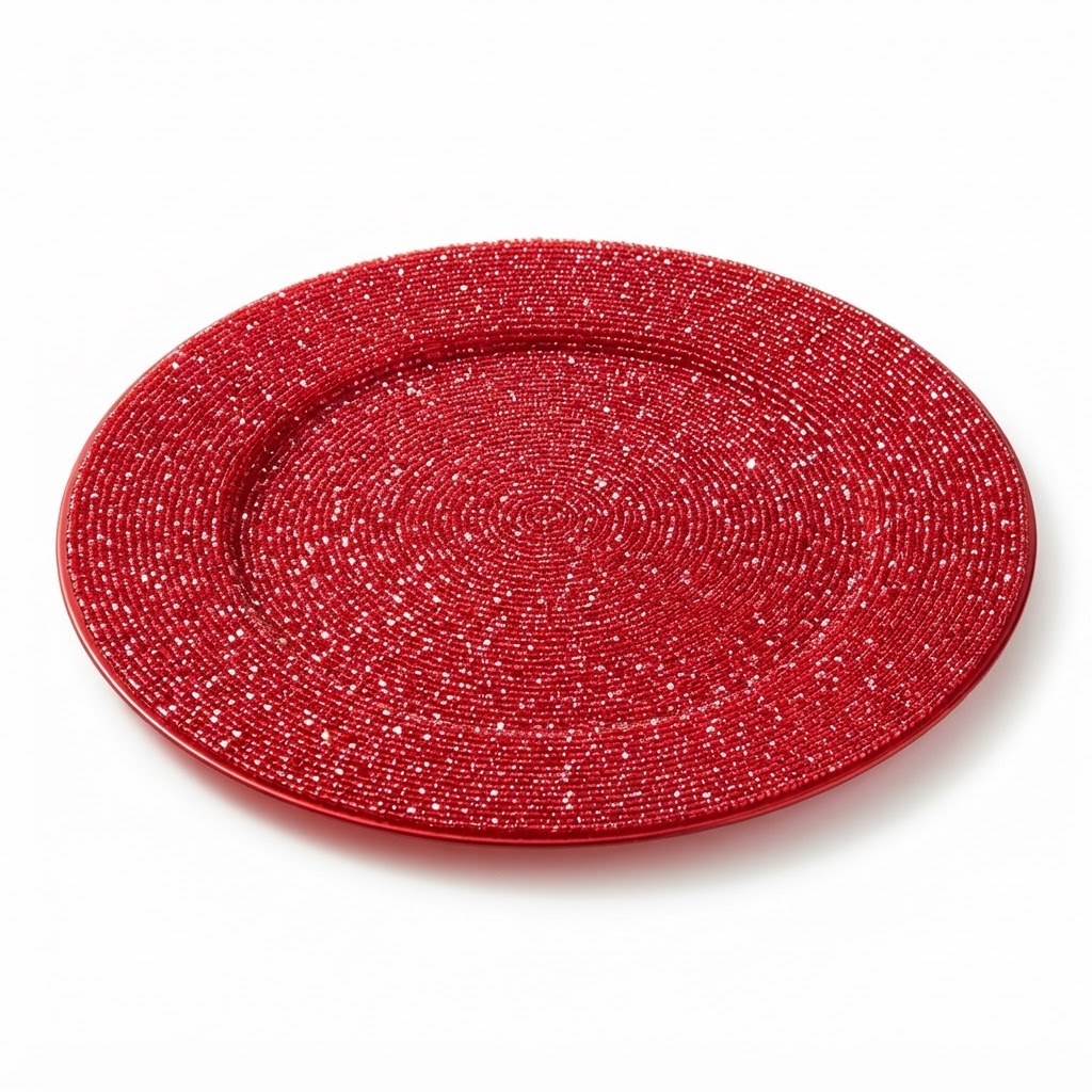 Glass Beaded Charger Plates