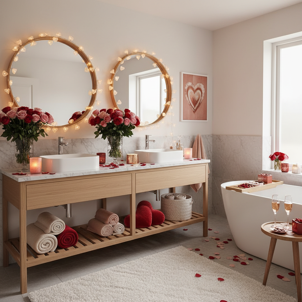 Nordic Valentine's Day Master Bathroom