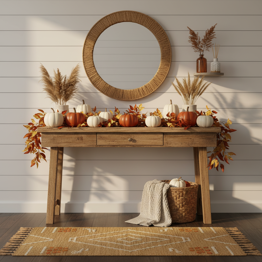 Boho Fall Entryway