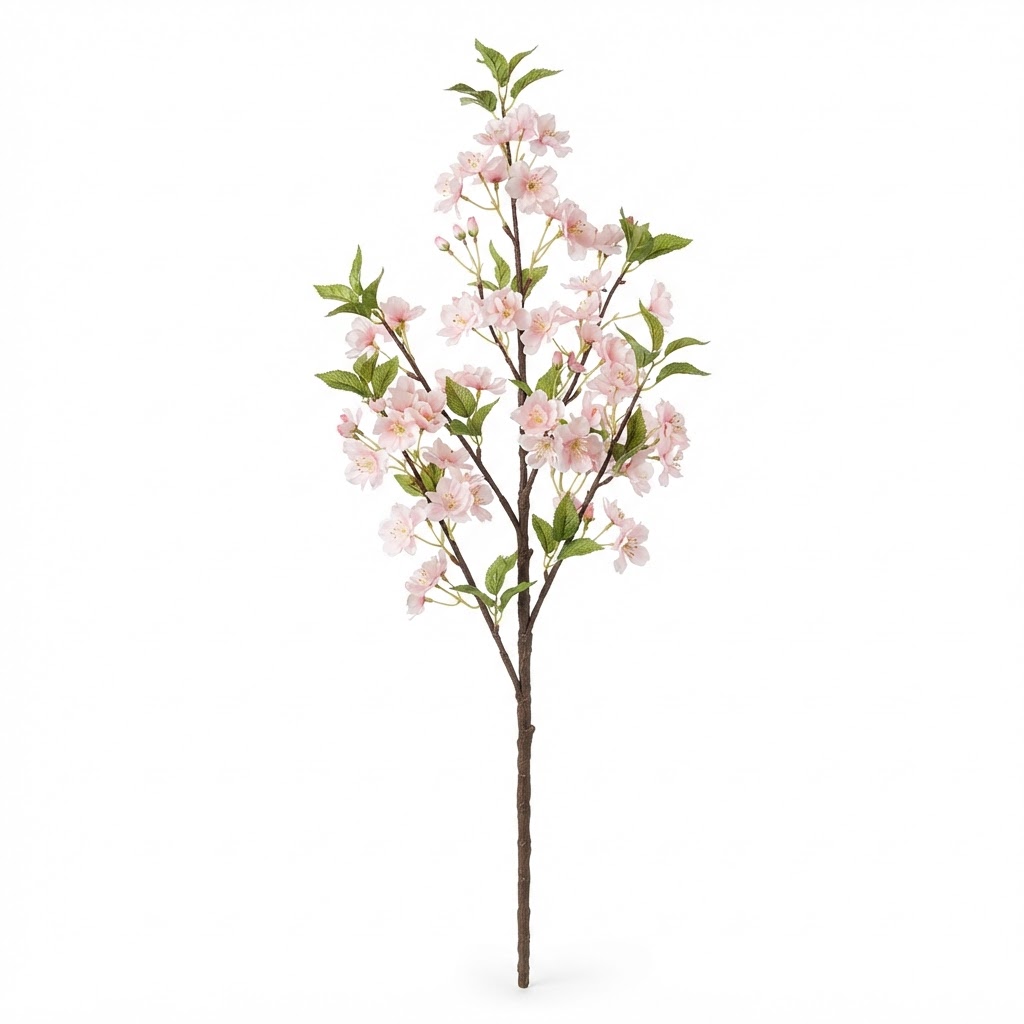 Spring botanical cherry blossom stems