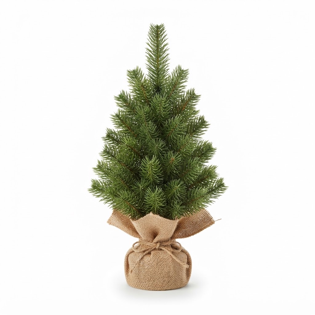 Burlap Base Mini Christmas Tree