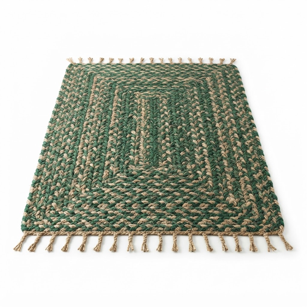 Green Woven Area Rug