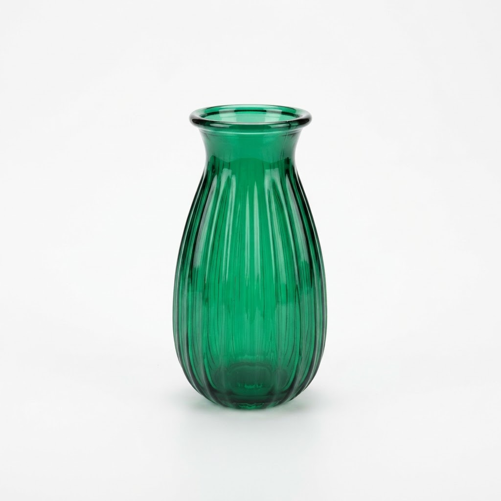 Emerald Green Glass Vase