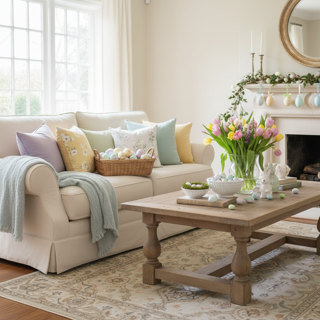 Traditional Easter Living Room