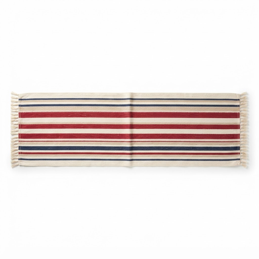 Transitional Americana Fabric Table Runner