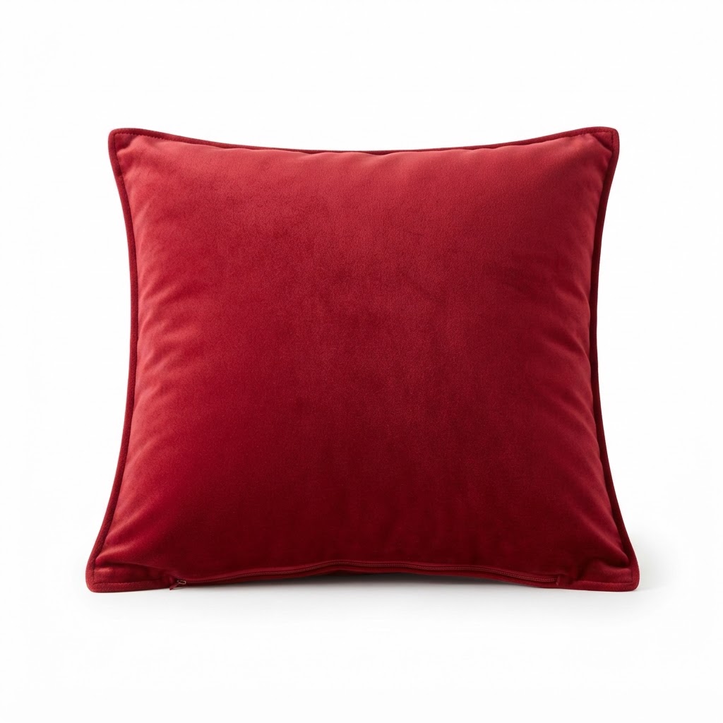 Red Velvet Accent Pillow