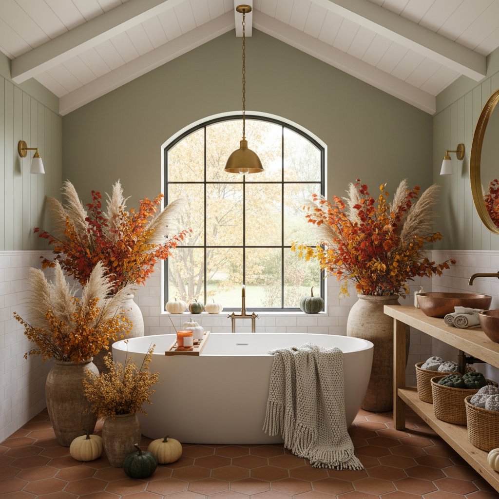 Modern Cottage Fall Master Bathroom