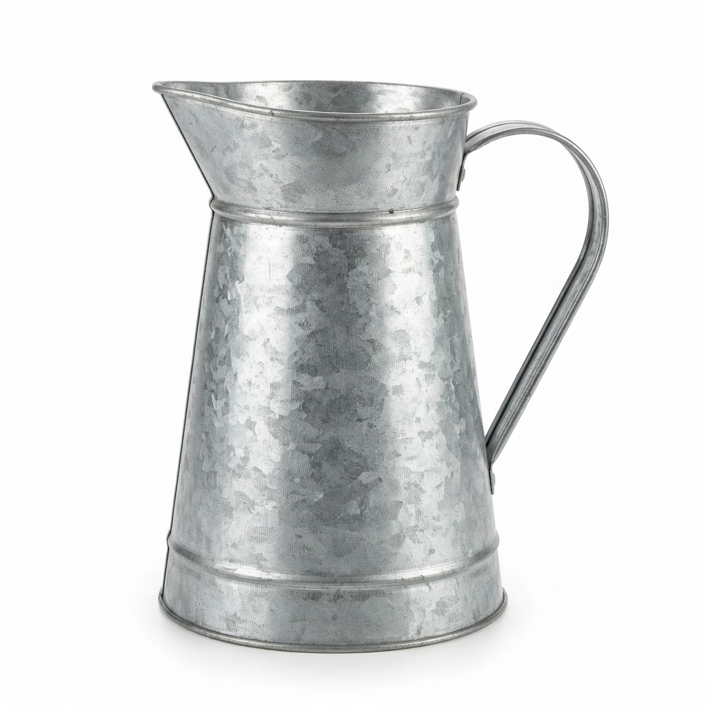 Galvanized Metal Pitcher
