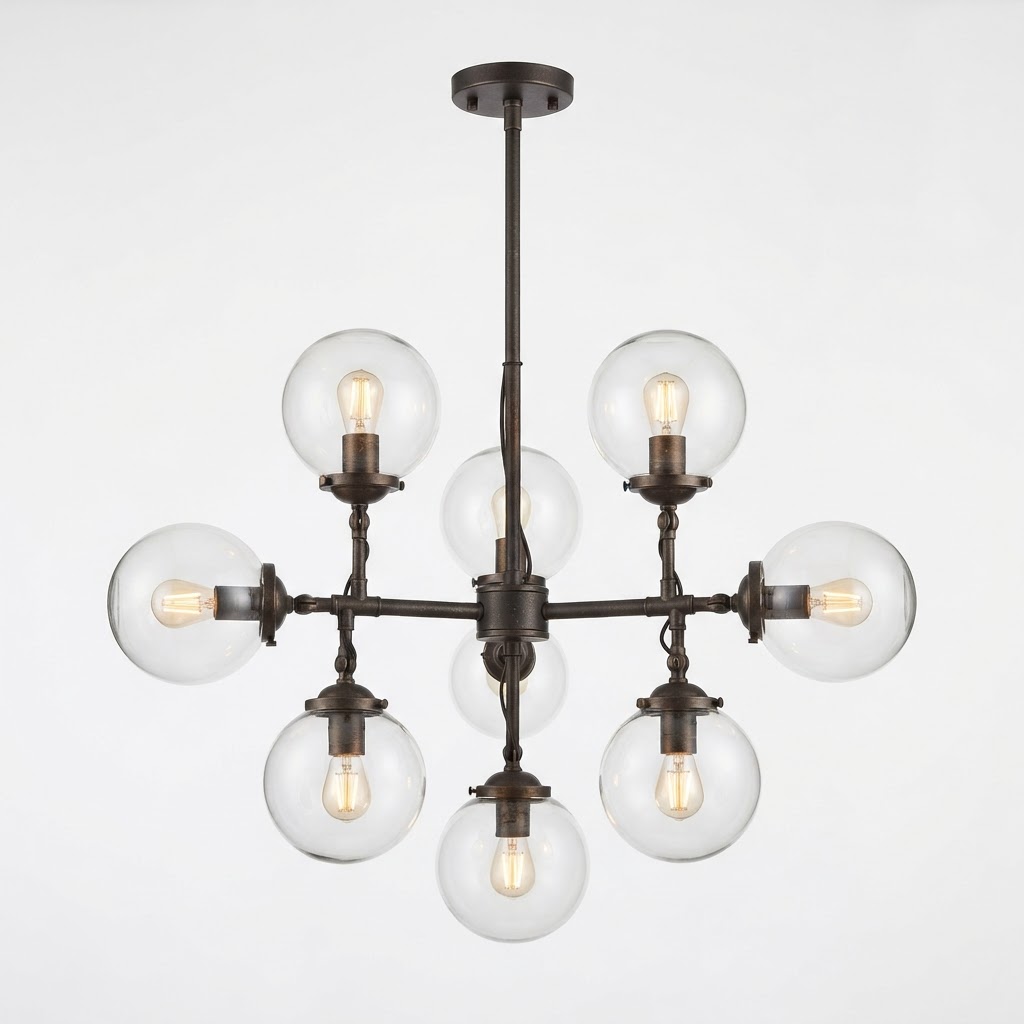 Glass Orb Chandelier