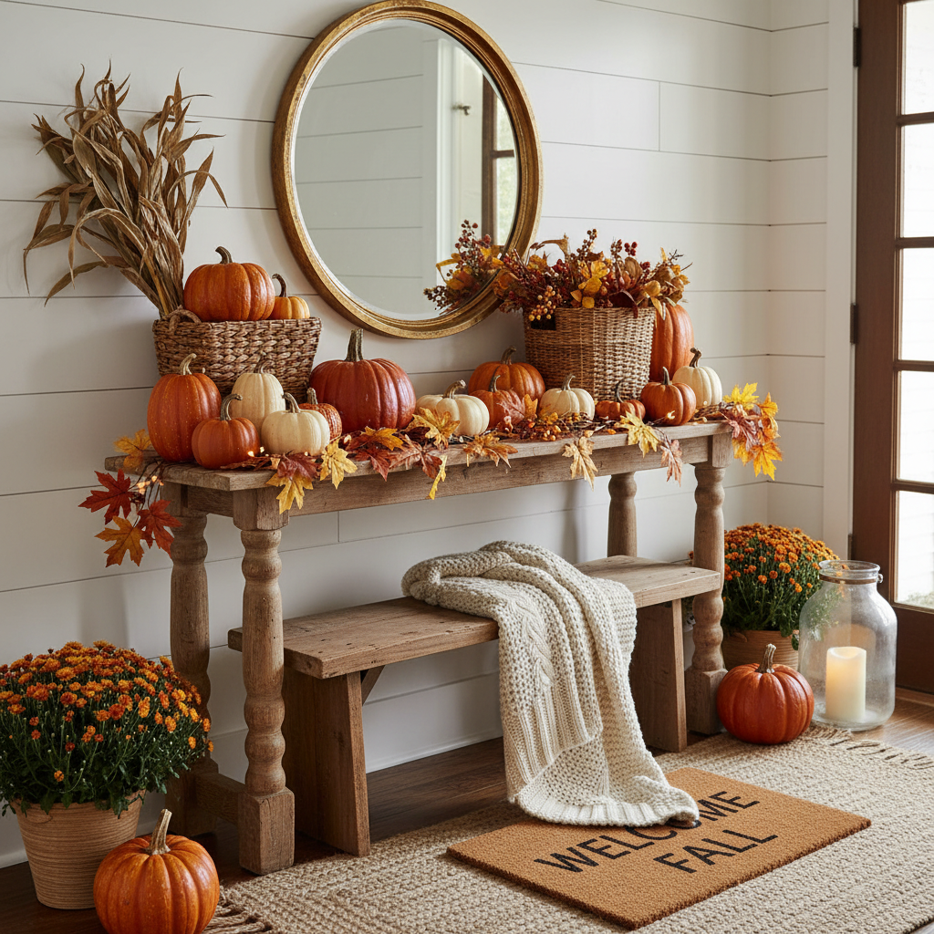 Country Fall Entryway