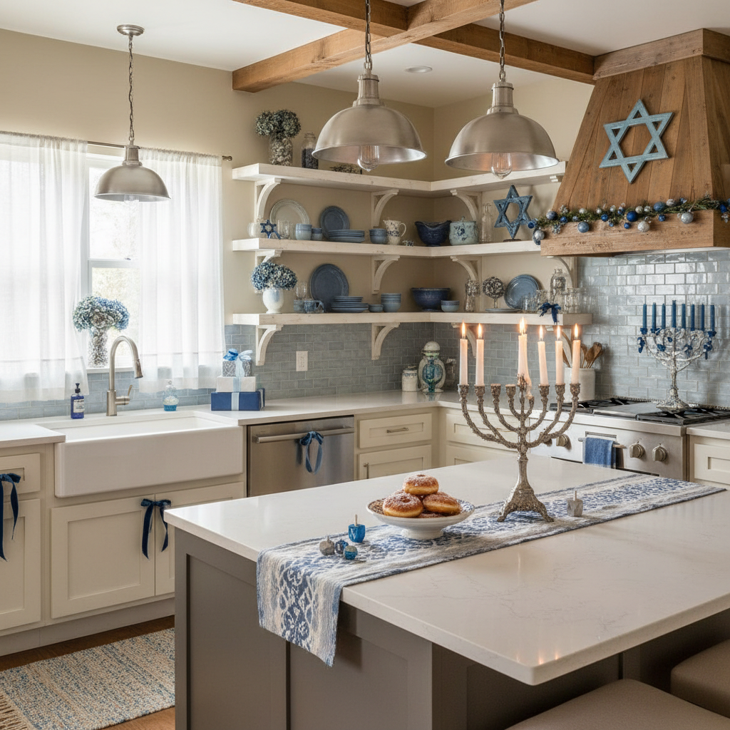 Modern Farmhouse Hanukkah Kitchen
