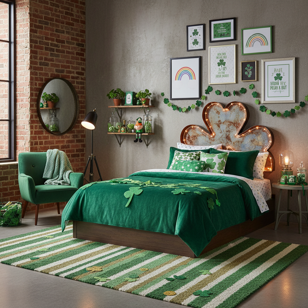 Industrial St. Patrick's Day Child Bedroom (Girl)