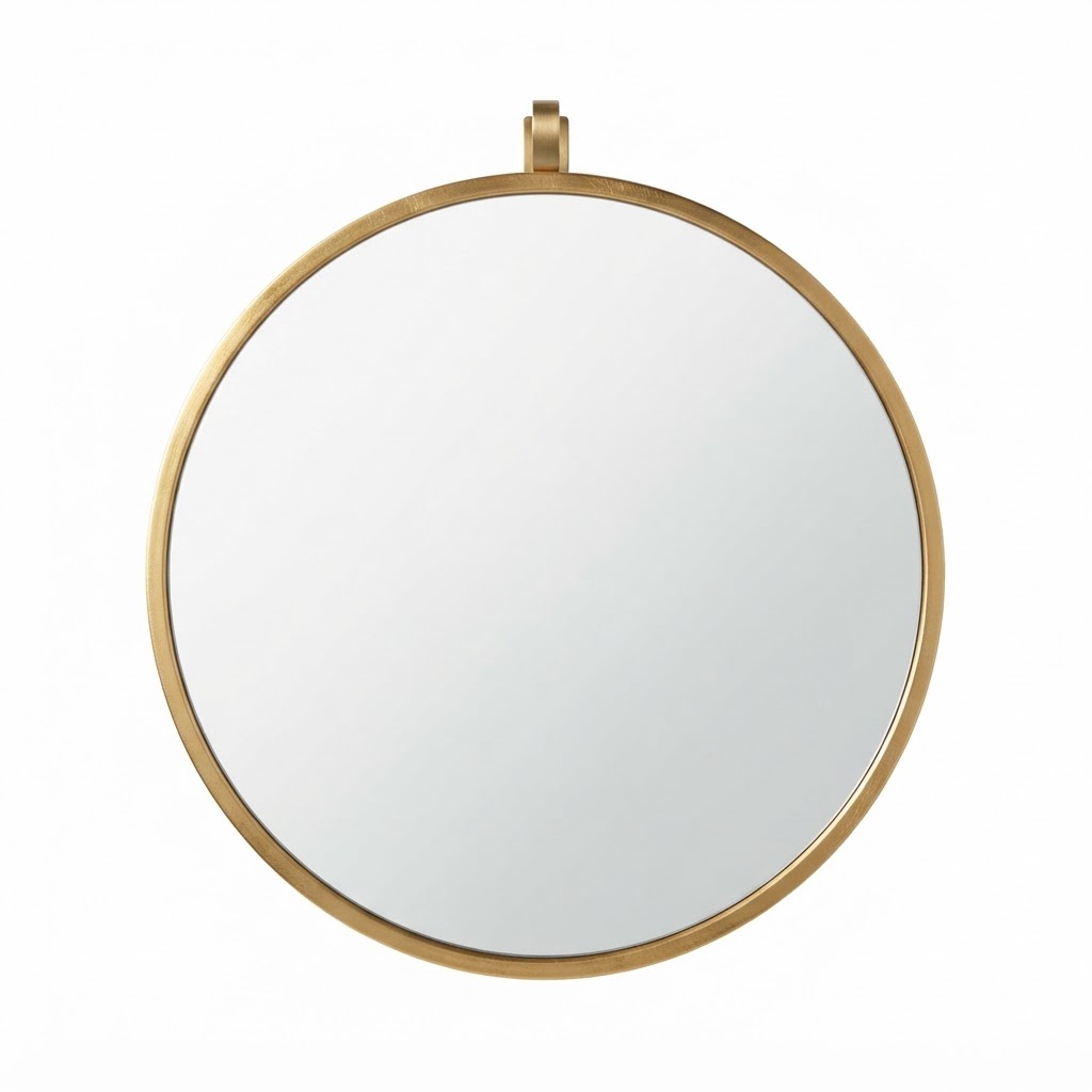 Gold Round Wall Mirror