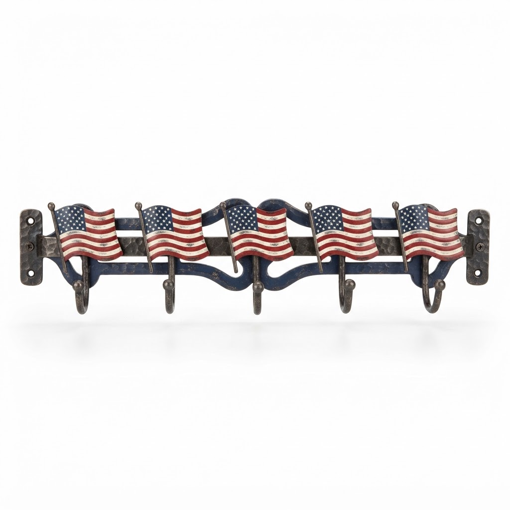 Metal Wall-Mounted Coat Rack