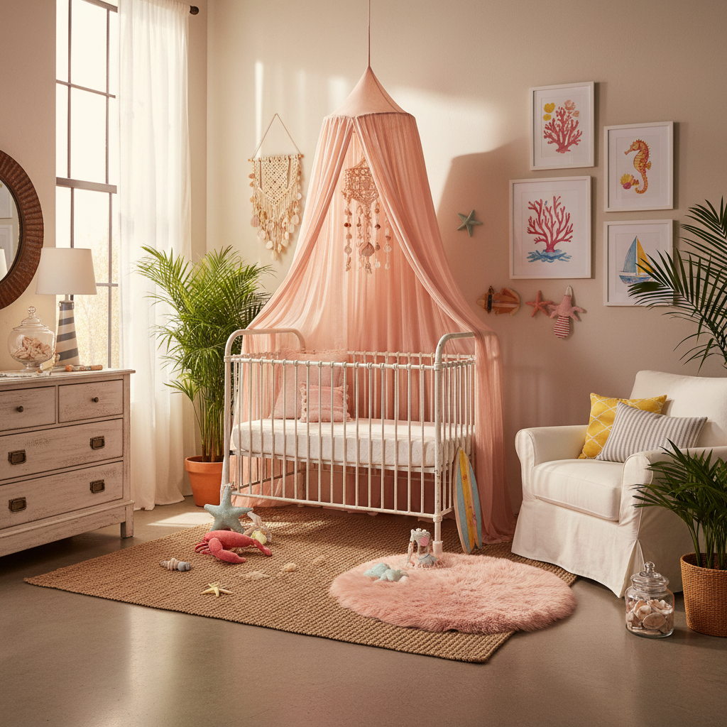 Industrial Summer Baby Girl Nursery