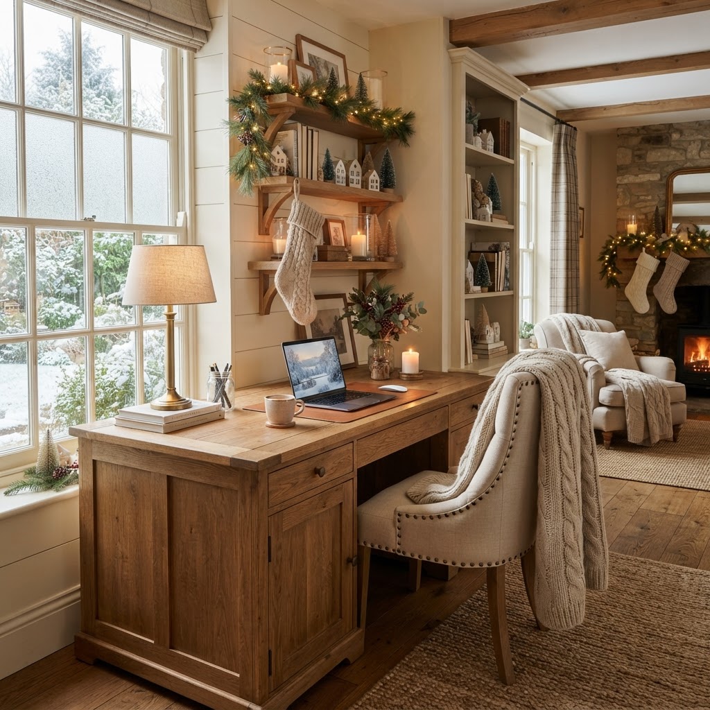 Country Winter Home Office
