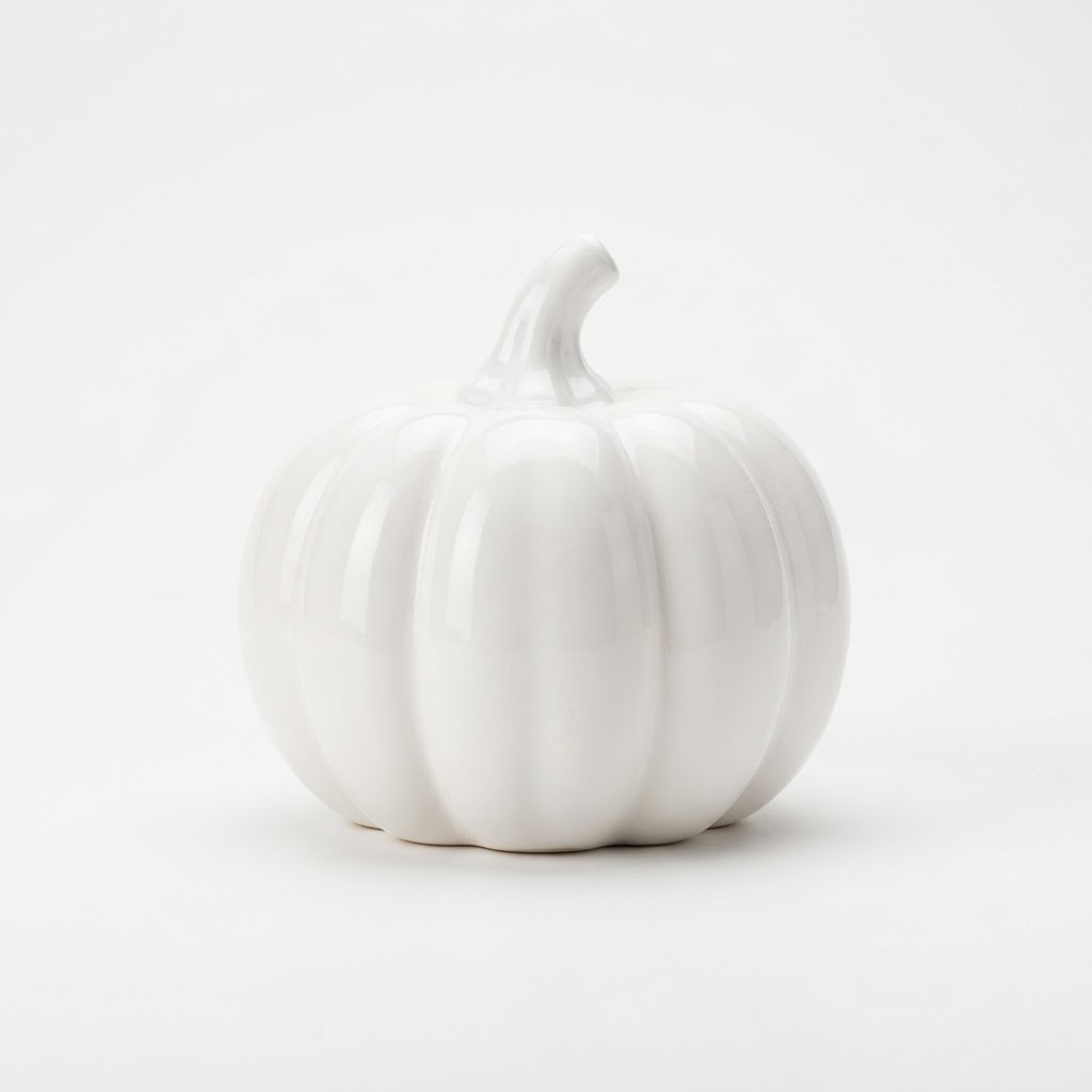 White Ceramic Pumpkins