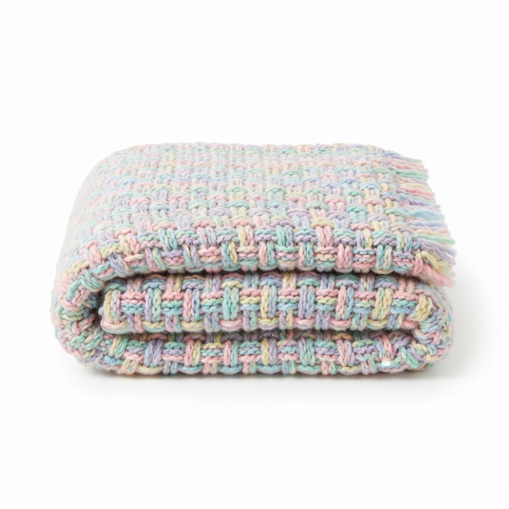 Spring Pastel Soft Knit Throw