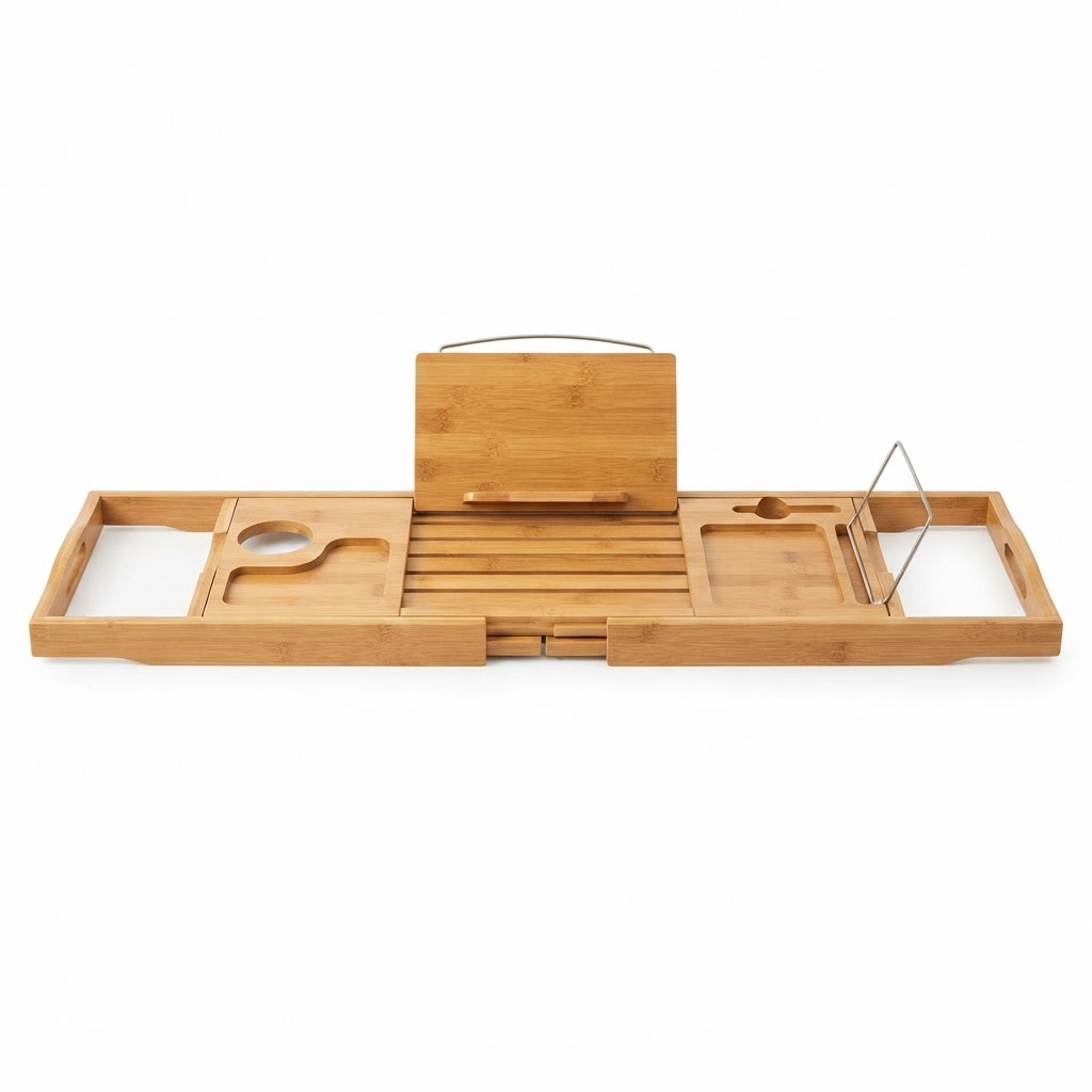 Bamboo Extendable Bathtub Tray