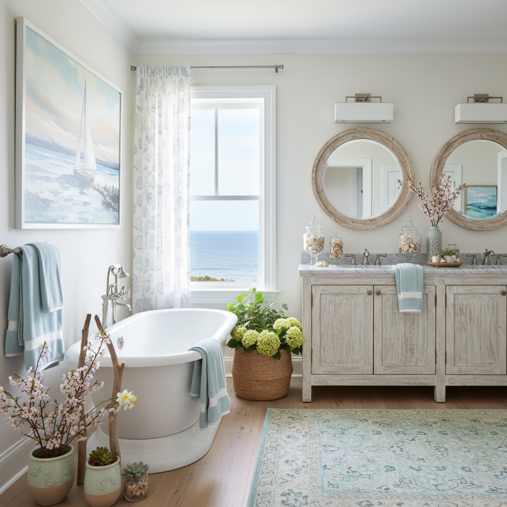 Coastal Spring Master Bathroom