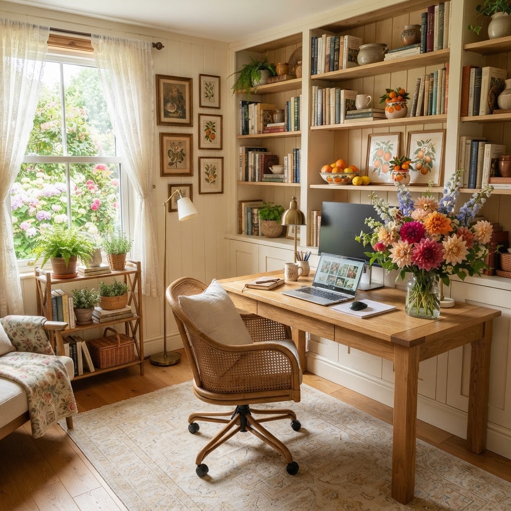 Cottagecore Hanukkah Home Office