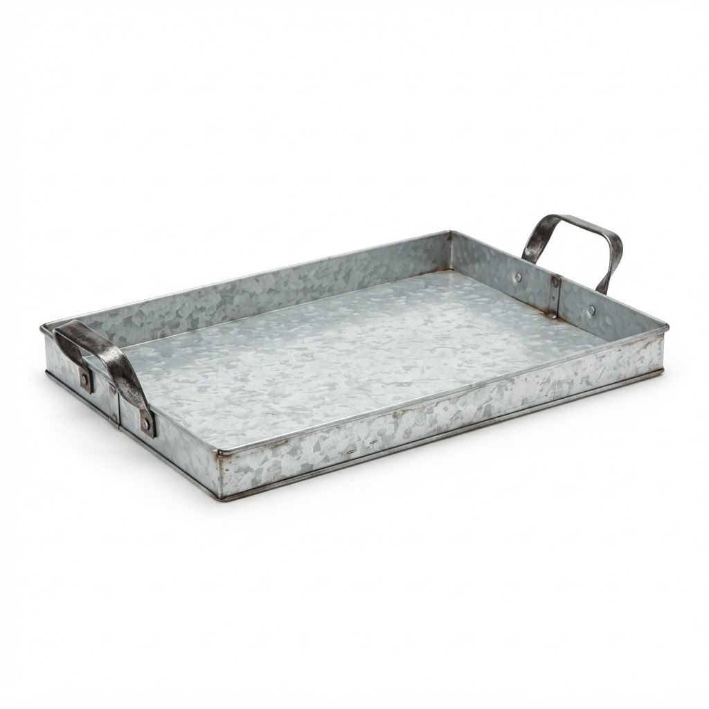 Galvanized Metal Serving Tray
