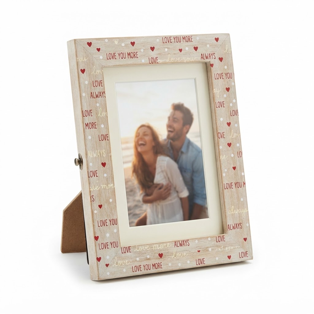 Valentine's Wooden Tabletop Picture Frame