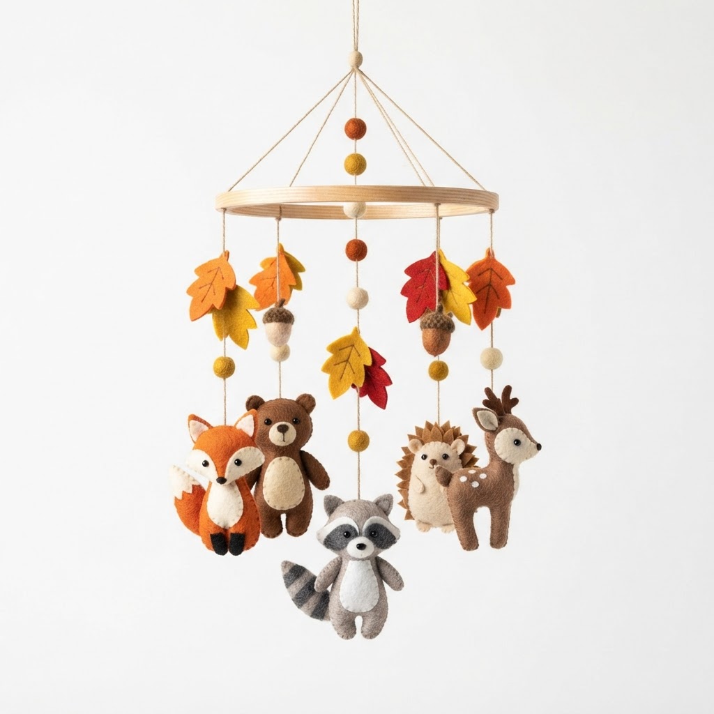 Felt Woodland Creature Mobile