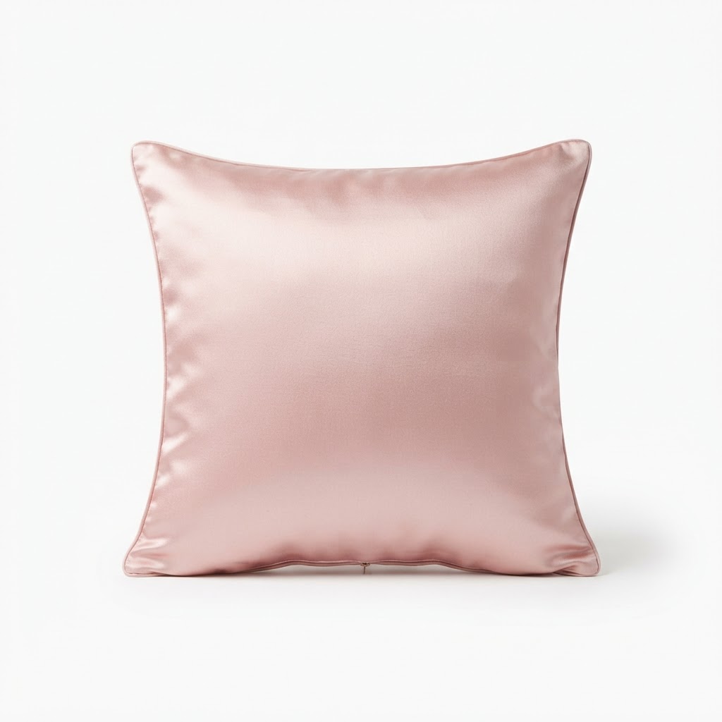 Blush Pink Silk Throw Pillows