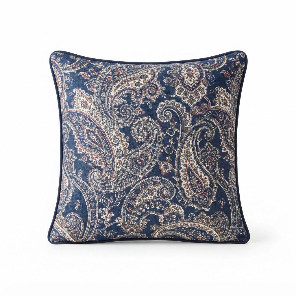 Paisley Navy Decorative Pillows