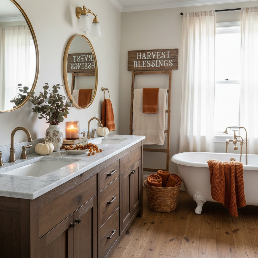 Modern Farmhouse Fall Master Bathroom