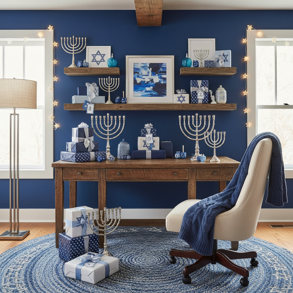 Rustic Hanukkah Home Office