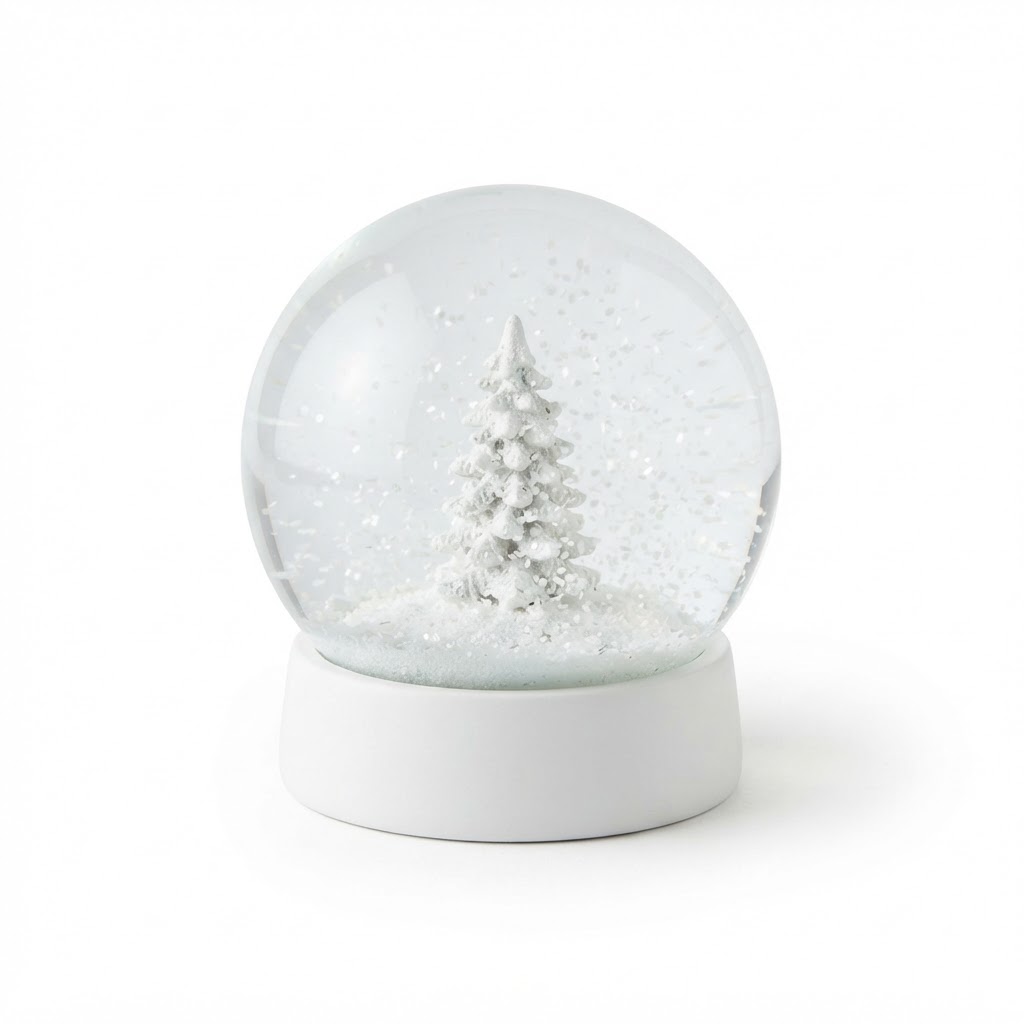 Snowy Glass Snow Globe