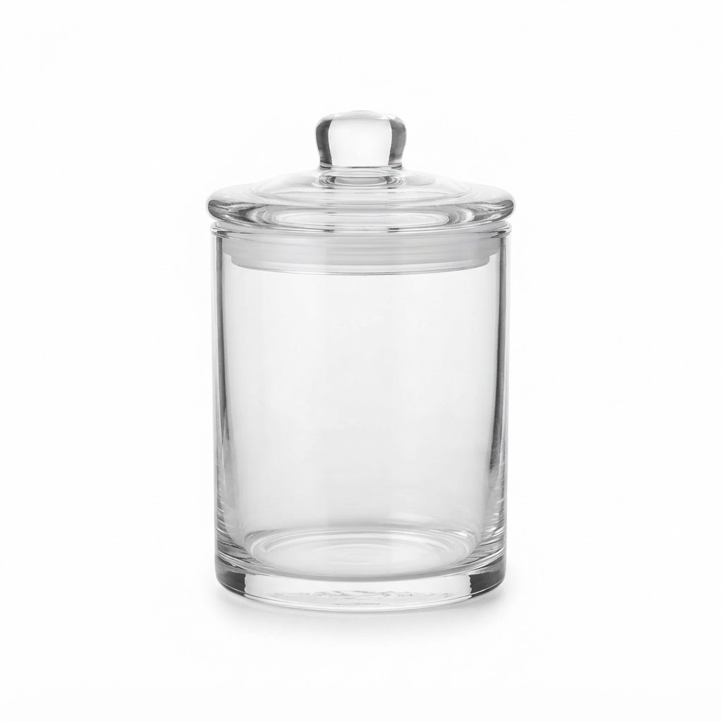 Transitional Clear Glass Storage Jars