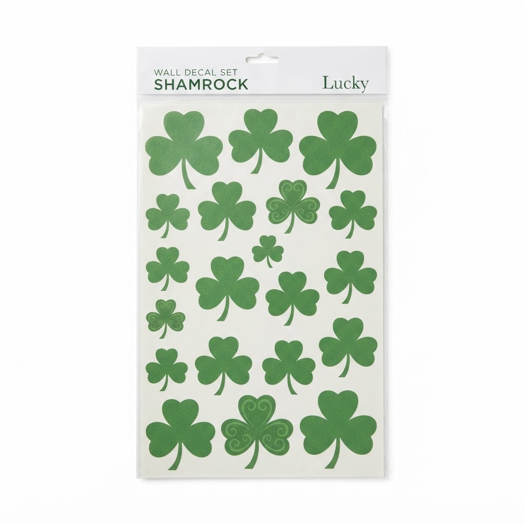 Transitional Lucky Shamrock Wall Decal Set