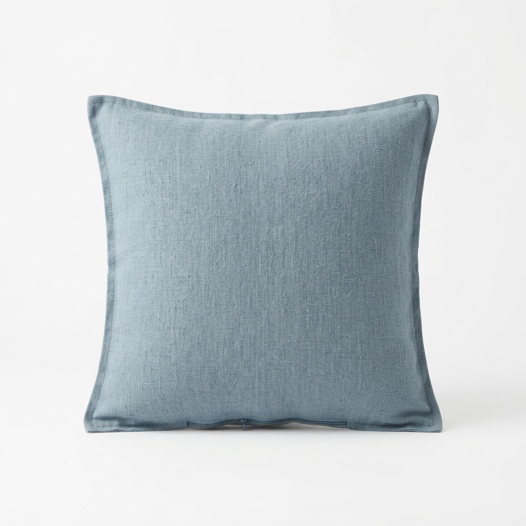 Muted Blue Linen Pillow Covers