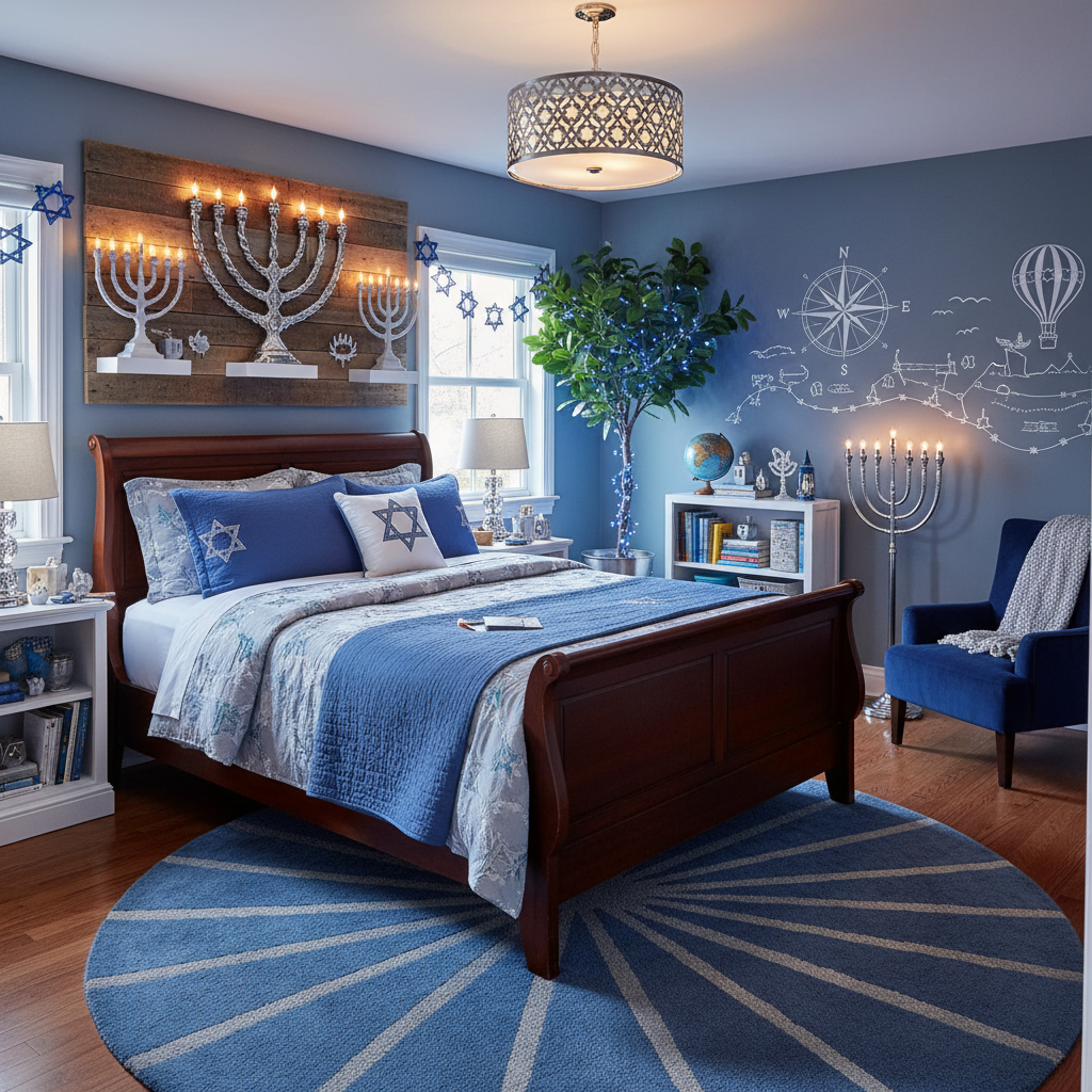 Transitional Hanukkah Child Bedroom (Boy)
