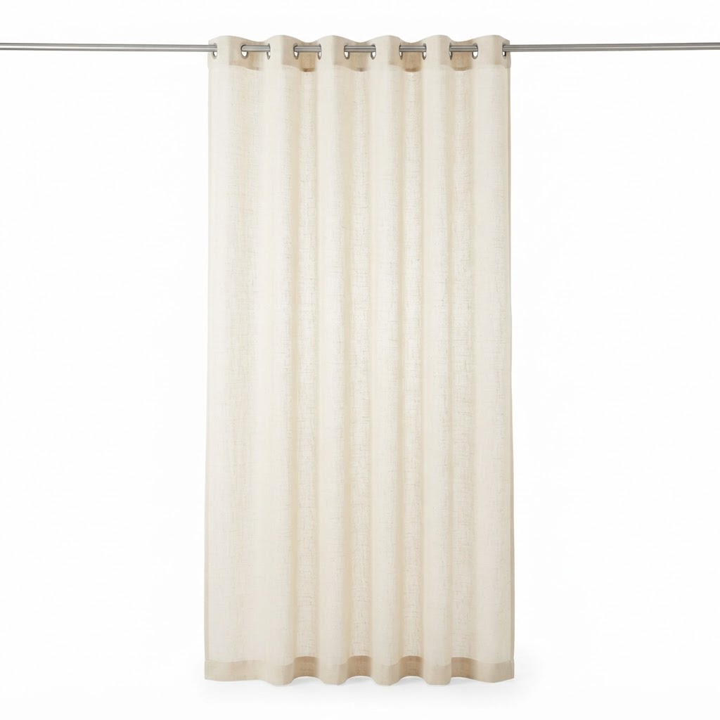Cream Linen Sheer Curtains