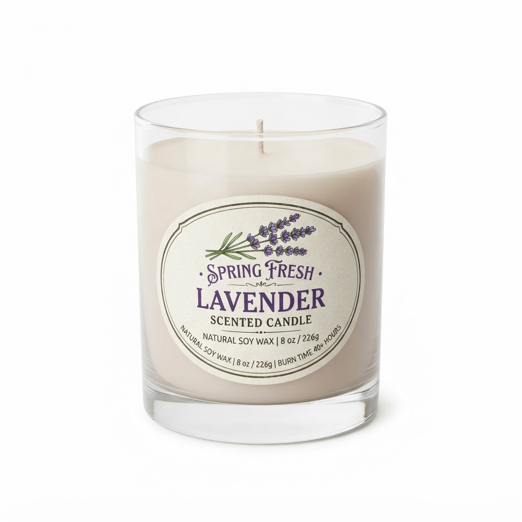Spring Fresh Lavender Scented Candles