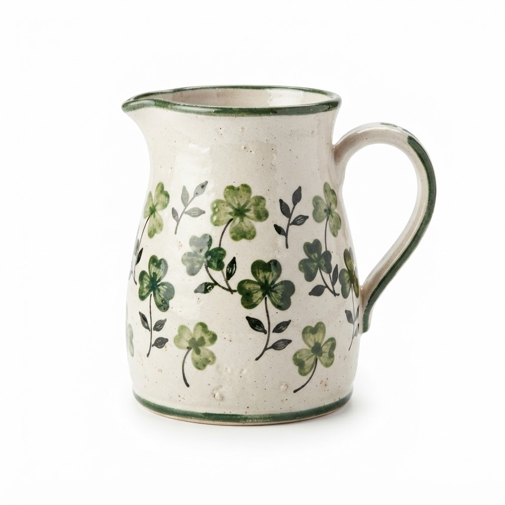 Ceramic Clover Pitcher Vase