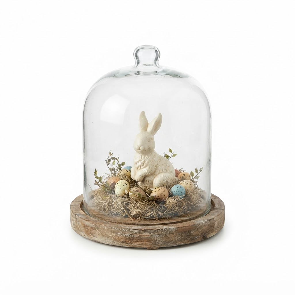 Glass Cloche Easter Set