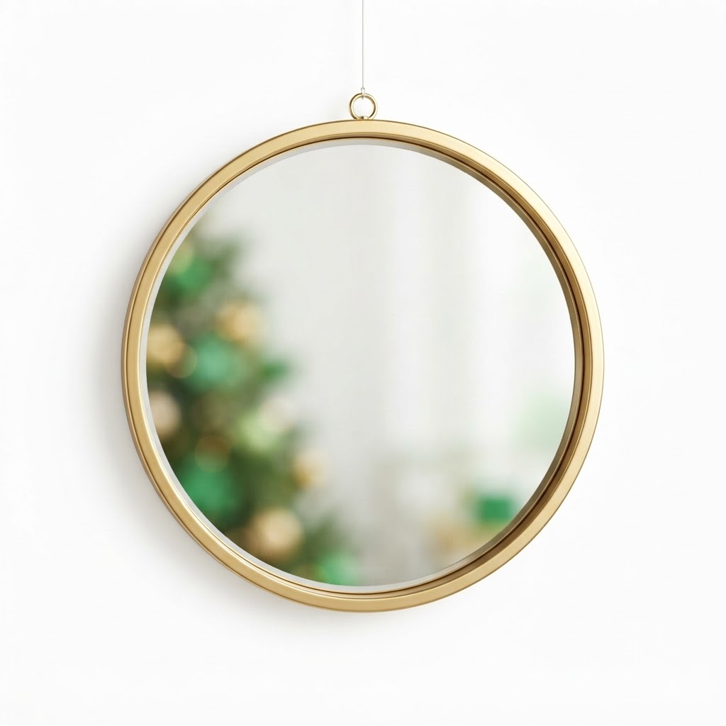 Gold Round Wall Mirror